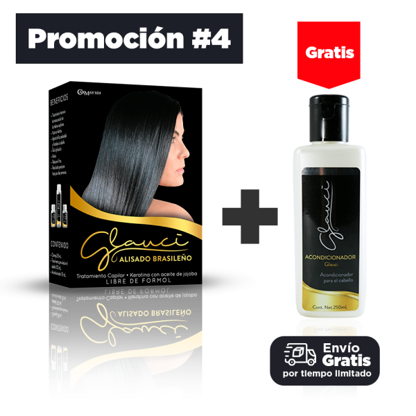 Promoción #4 - Cajita de alisado Glauci + Acondicionador Glauci ¡Gratis!